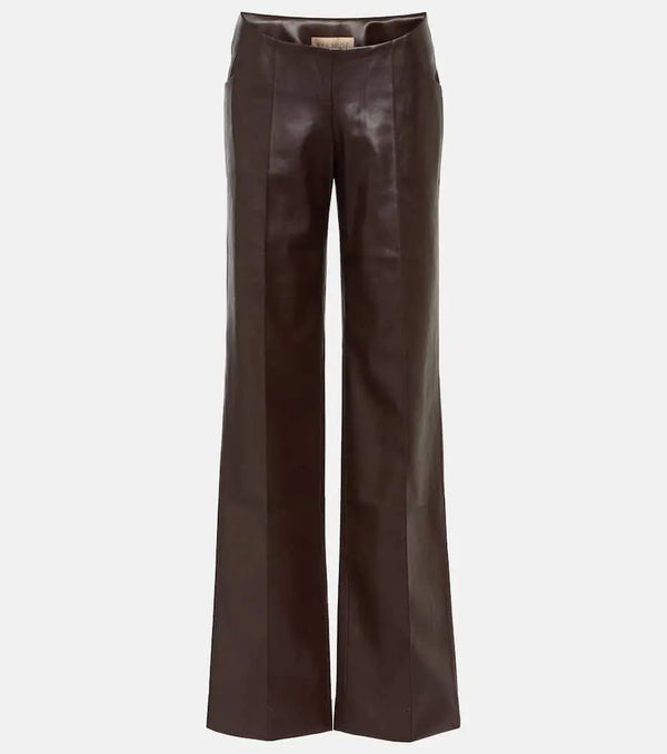 Aya Muse Faux leather wide-leg pants | LYBSTORE