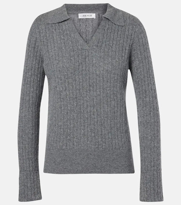 Aya Muse Gaia cashmere polo sweater