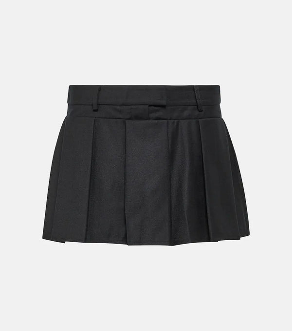 Aya Muse Myca pleated wool miniskirt | LYBSTORE