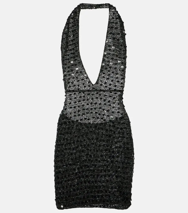 Aya Muse Sequined halterneck minidress | LYBSTORE