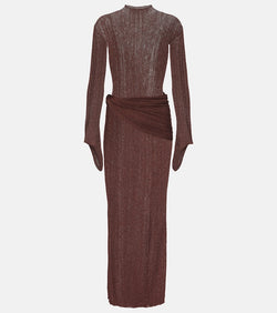 Aya Muse Steren draped lamé maxi dress