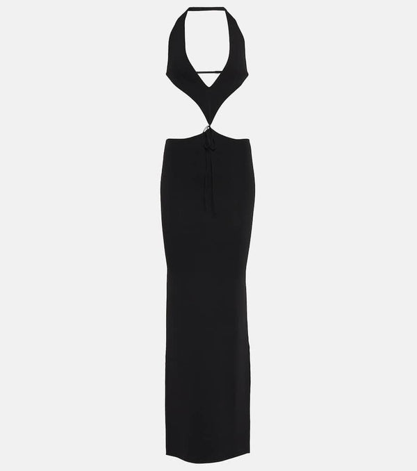 Aya Muse Tetra cutout halterneck maxi dress