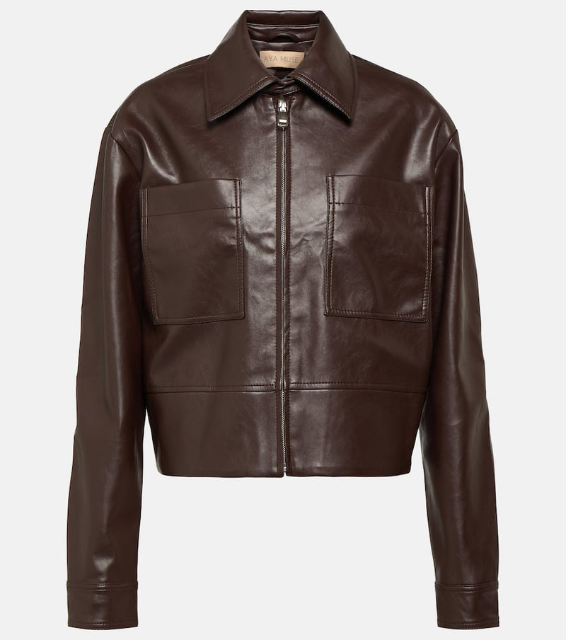 Aya Muse Tolobu faux leather jacket | LYBSTORE