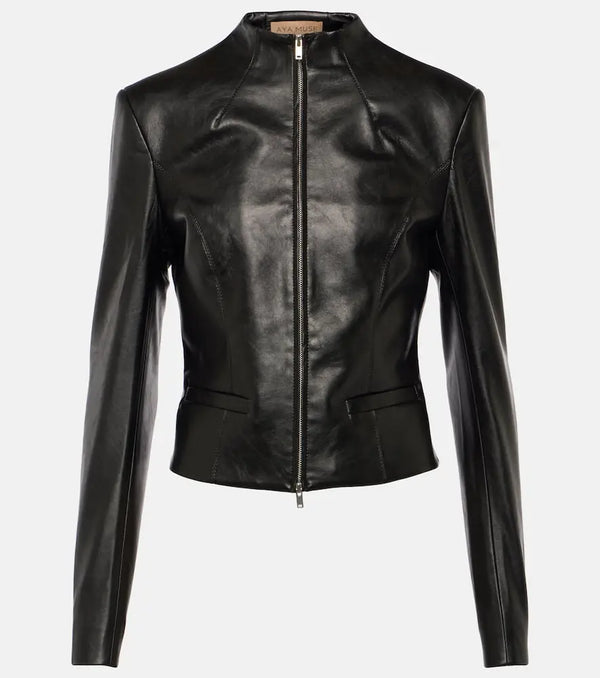 Aya Muse Ubala faux leather jacket | LYBSTORE