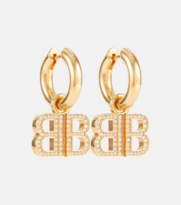 Balenciaga BB 2.0 crystal drop earrings