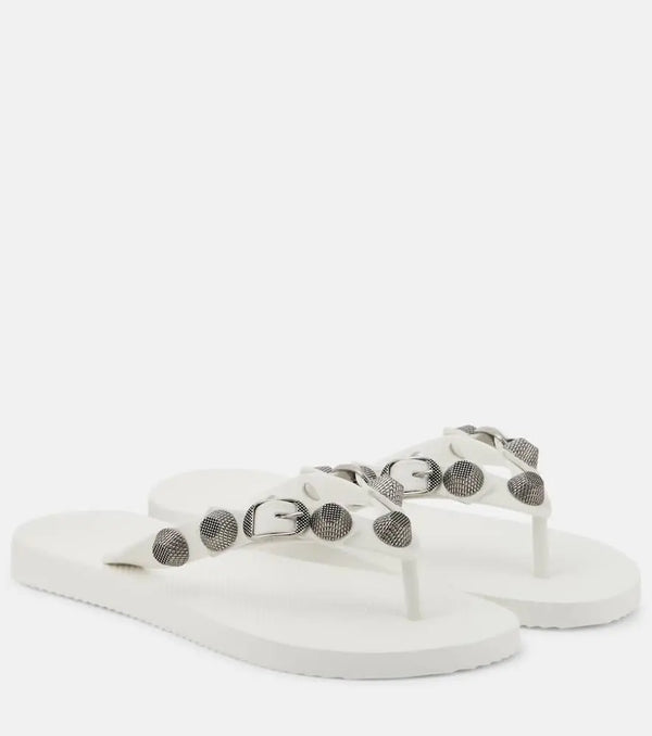 Balenciaga Cagole embellished thong sandals | LYBSTORE