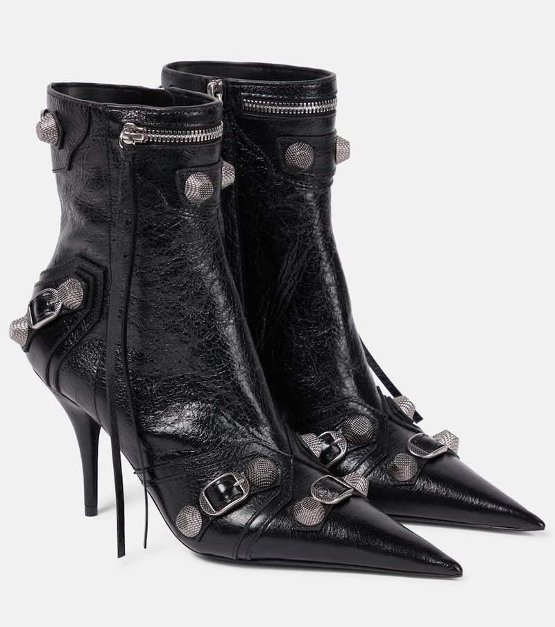 Balenciaga Cagole leather ankle boots