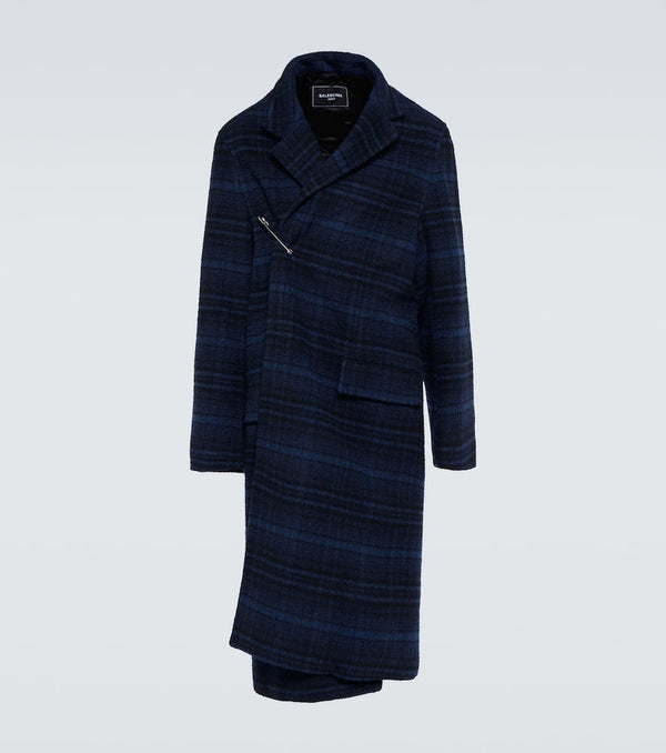 Balenciaga Checked wool coat