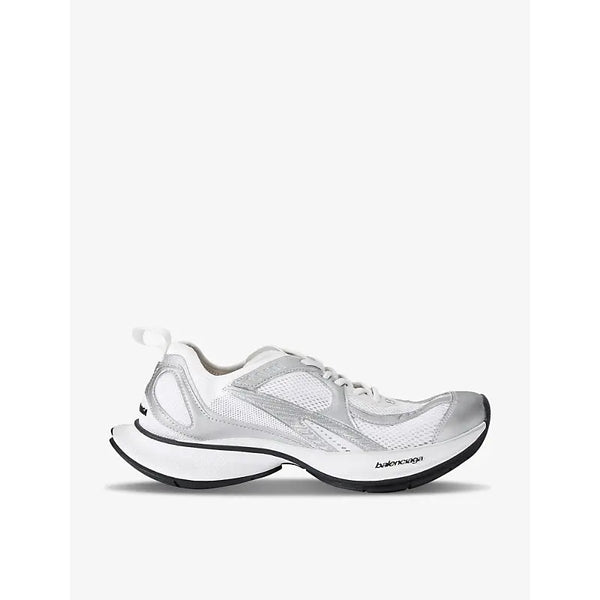 Balenciaga Circuit logo-embossed leather and mesh low-top trainers