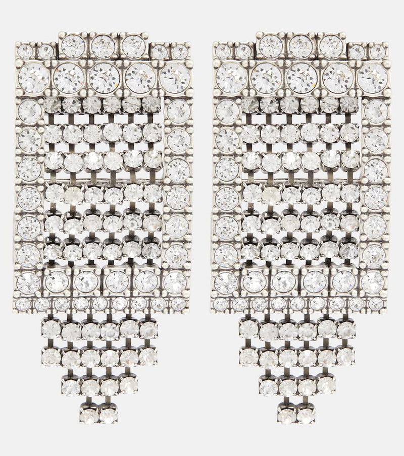 Balenciaga Club crystal-embellished drop earrings