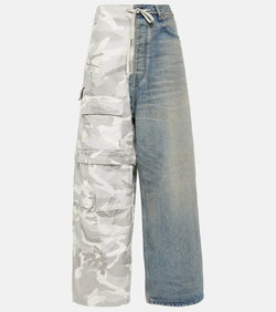 Balenciaga Cotton ripstop and denim cargo pants | LYBSTORE