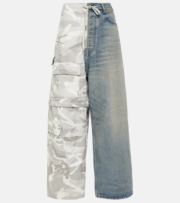 Balenciaga Cotton ripstop and denim cargo pants | LYBSTORE