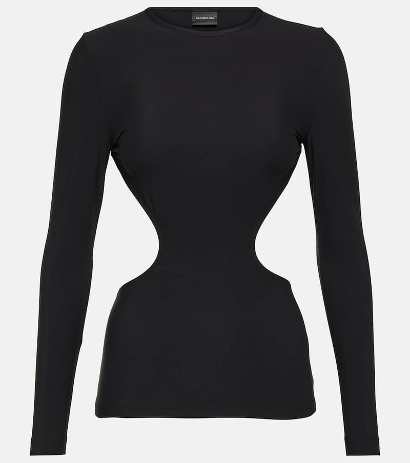 Balenciaga Cutout jersey top