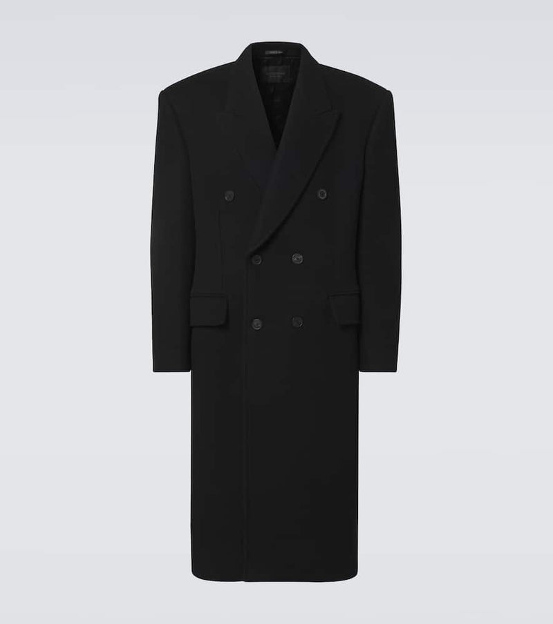 Balenciaga Double-breasted cashmere and wool overcoat