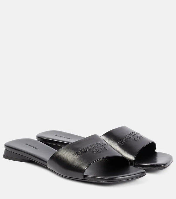 Balenciaga Duty Free leather slides | LYBSTORE