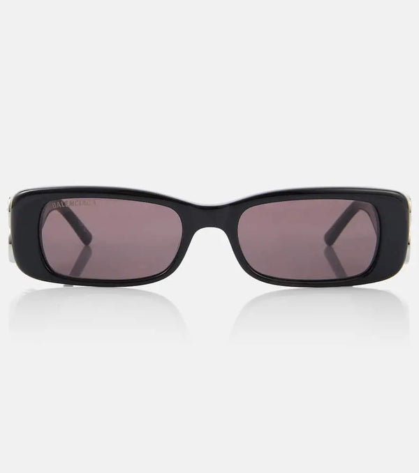 Balenciaga Dynasty embellished rectangular sunglasses | LYBSTORE