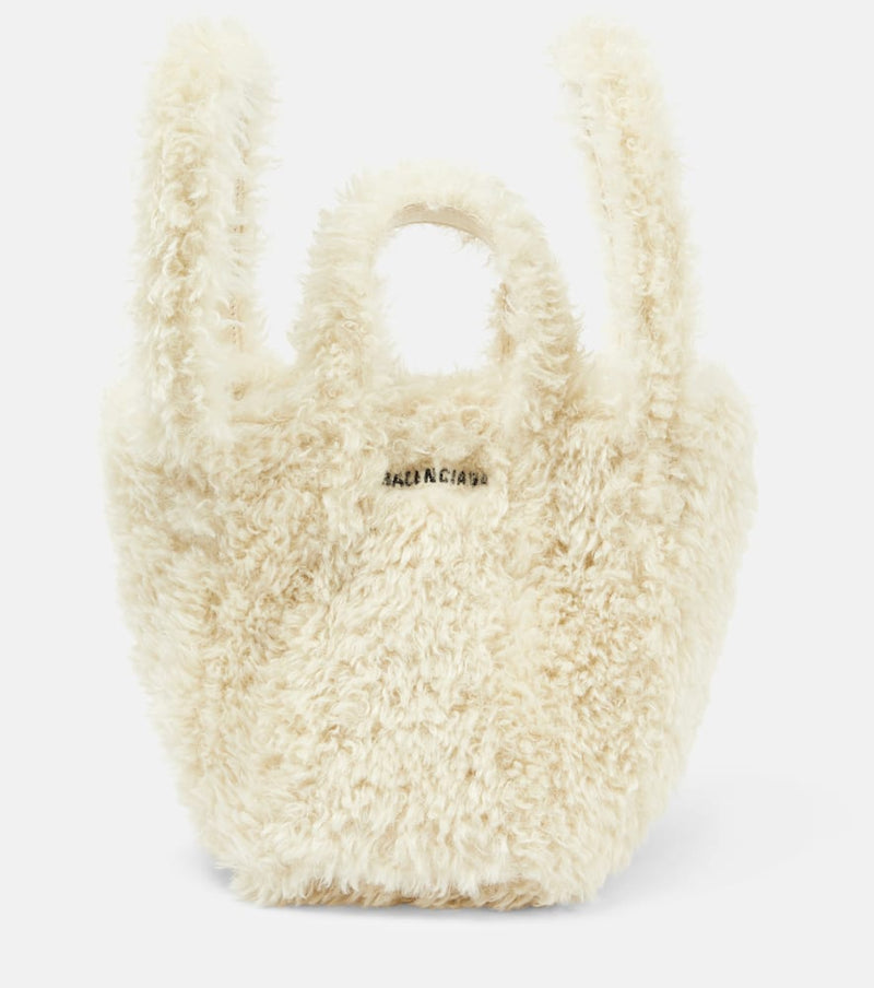 Balenciaga Everyday 2.0 XS faux fur tote bag