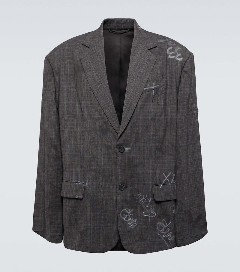 Balenciaga Graffiti Skater wool-blend blazer