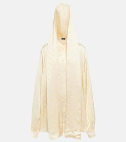 Balenciaga Hooded jacquard blouse | LYBSTORE