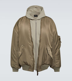 Balenciaga Hooded nylon bomber jacket | LYBSTORE