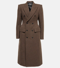 Balenciaga Houndstooth wool-blend coat