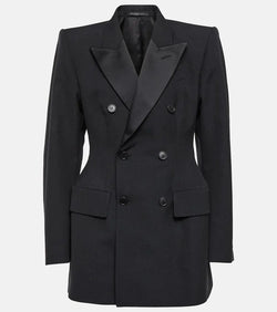 Balenciaga Hourglass double-breasted wool blazer | LYBSTORE