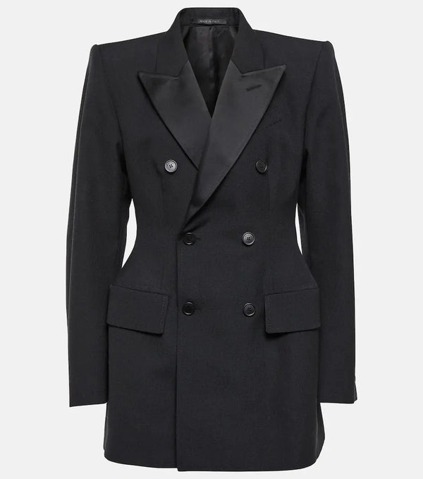 Balenciaga Hourglass double-breasted wool blazer | LYBSTORE