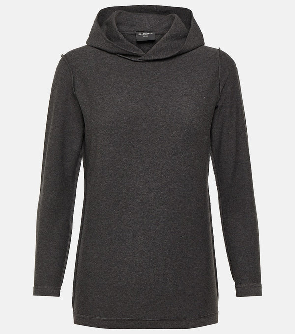 Balenciaga Inside-Out cotton-blend jersey hoodie