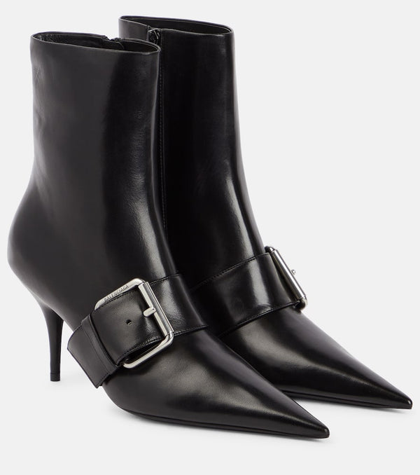 Balenciaga Knife 80 leather ankle boots