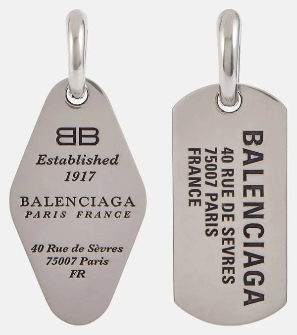 Balenciaga Logo hoop earrings | LYBSTORE