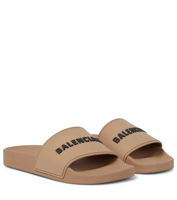 Balenciaga Logo rubber slides | LYBSTORE