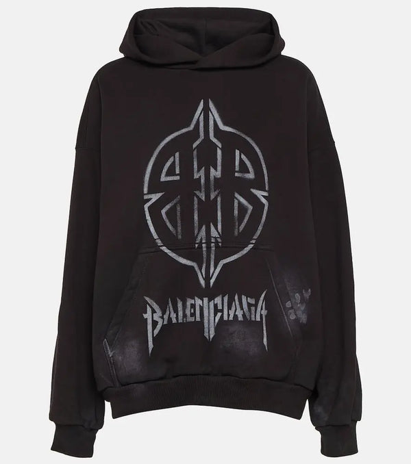 Balenciaga Metal BB cotton fleece hoodie