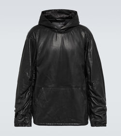 Balenciaga Oversized leather hoodie