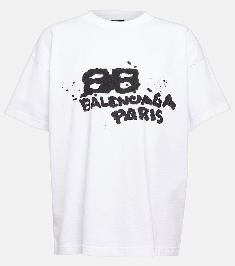 Balenciaga Oversized logo cotton T-shirt