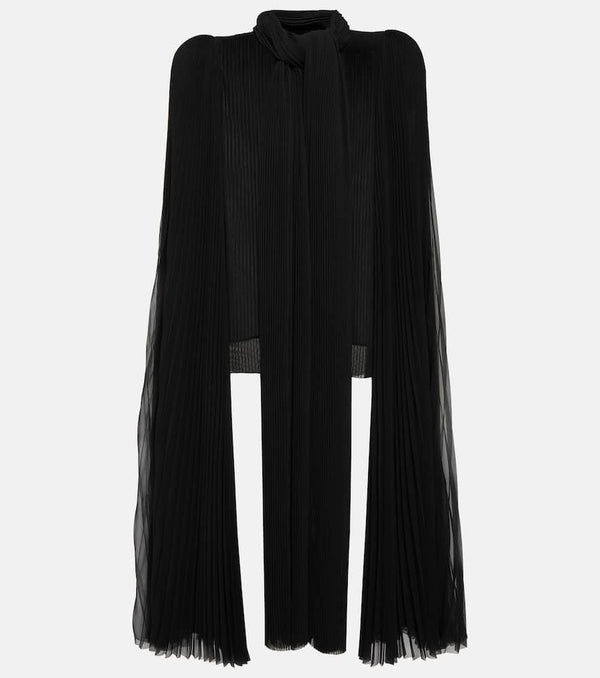 Balenciaga Pleated chiffon blouse | LYBSTORE