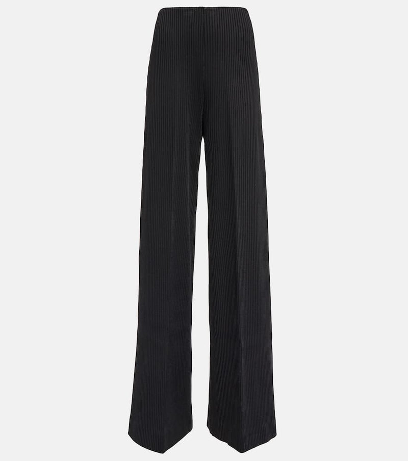 Balenciaga Ribbed-knit high-rise palazzo pants