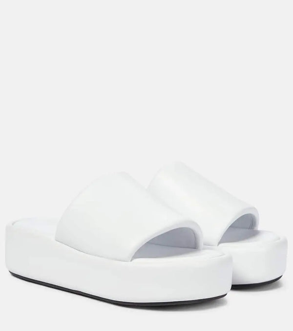 Balenciaga Rise leather platform slides | LYBSTORE