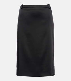 Balenciaga Satin midi skirt