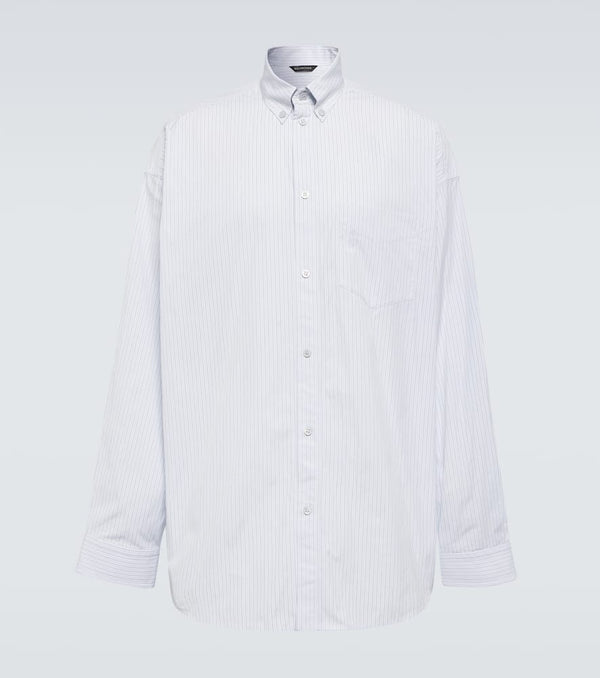 Balenciaga Striped oversized cotton shirt