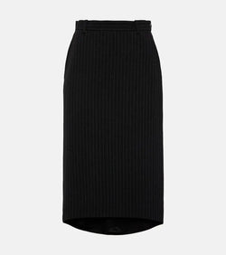 Balenciaga Striped wool midi skirt | LYBSTORE