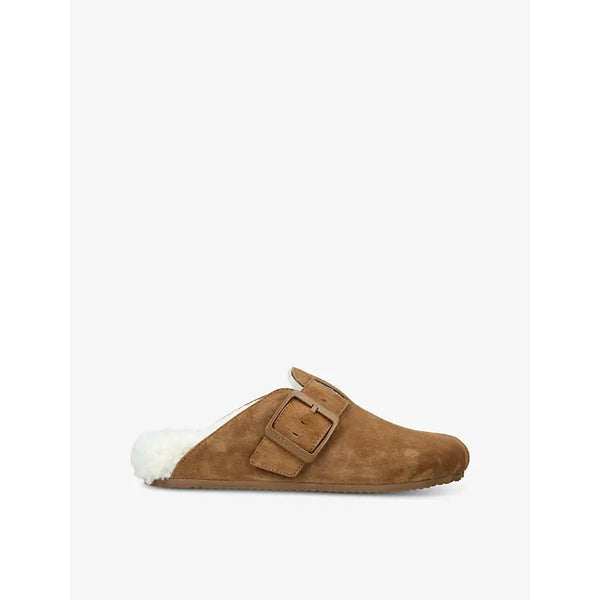 Balenciaga Sunday faux-shearling trim suede mule