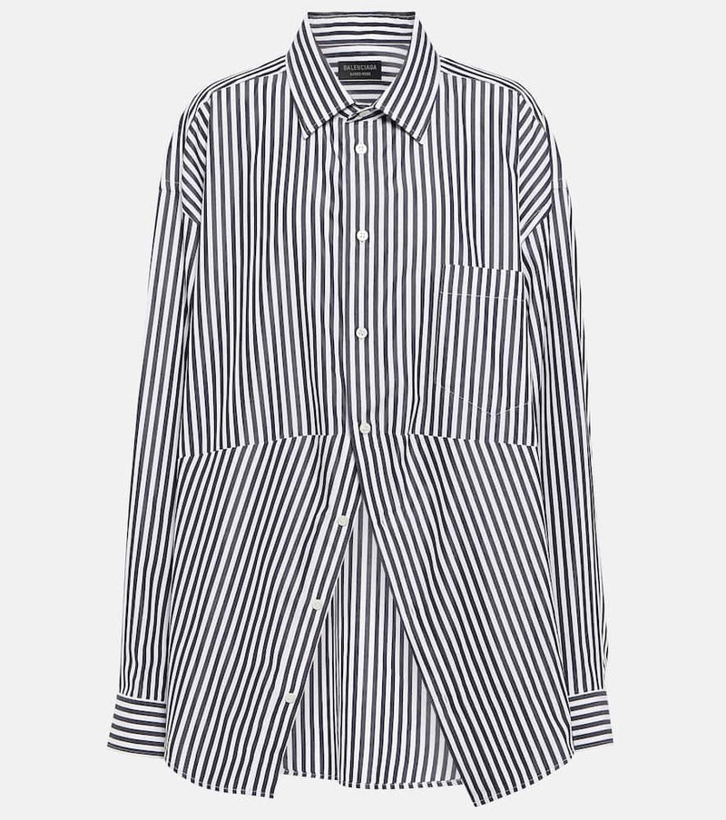 Balenciaga Swing striped cotton poplin shirt