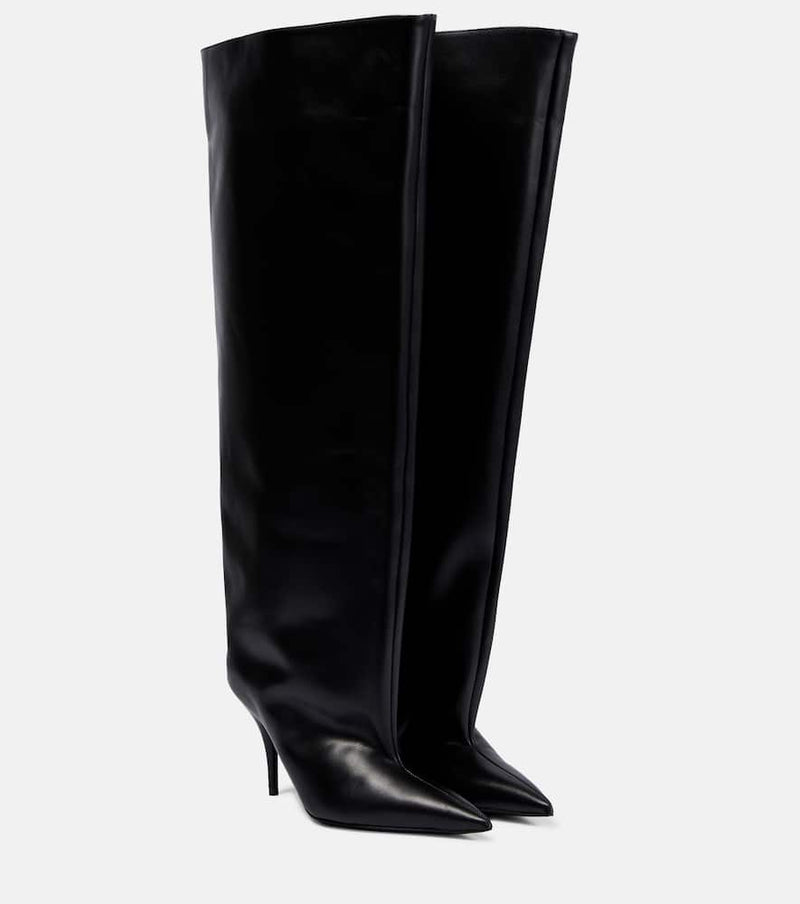 Balenciaga Waders leather knee-high boots