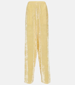 Balenciaga Wide-leg velvet pants | LYBSTORE