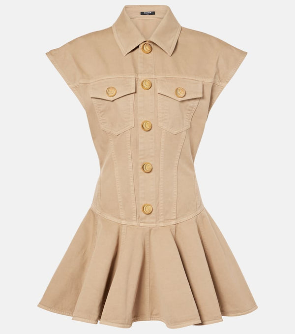 Balmain Cotton canvas minidress