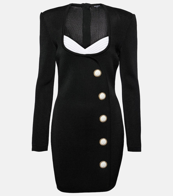 Balmain Embellished crêpe minidress