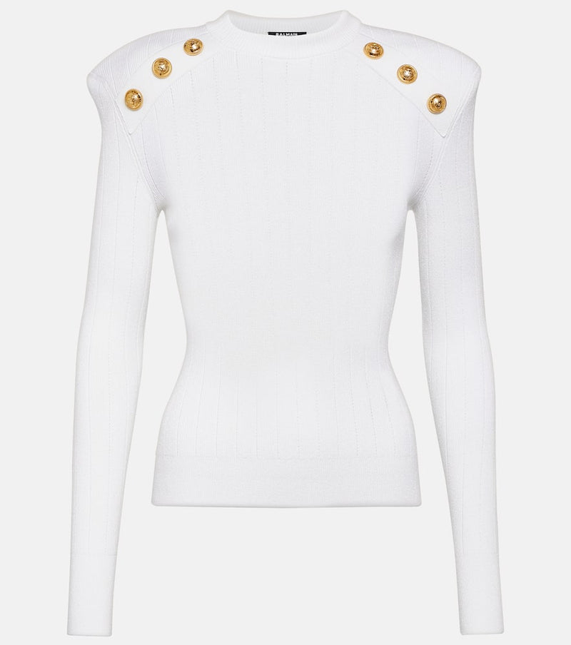 Balmain Embellished knit sweater