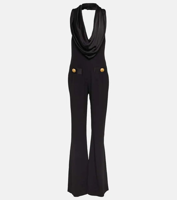 Balmain Halterneck flared jumpsuit | LYBSTORE