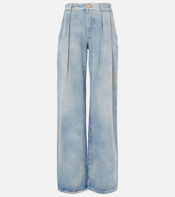 Balmain High-rise wide-leg jeans