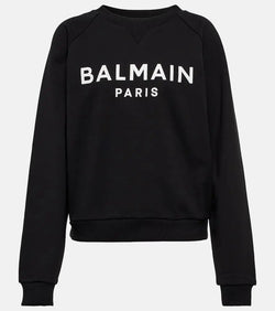 Balmain Logo cotton jersey sweatshirt